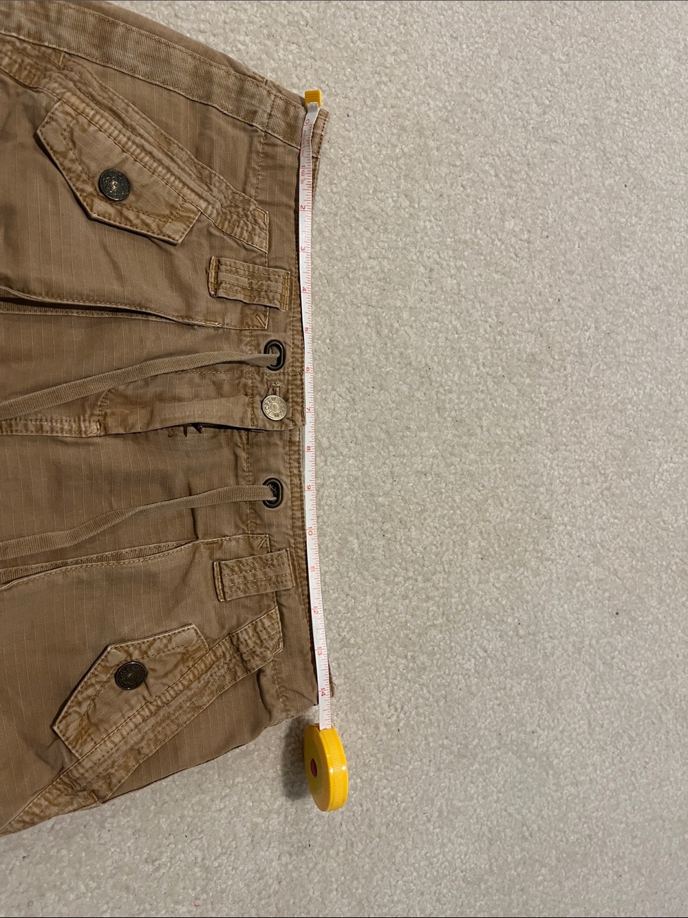 J. Crew Chino Khaki Cargo-Style Mini Skirt with Drawstring - Picture 4 of 6
